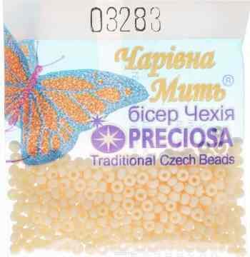 Бисер "Preciosa", непрозрачный, цвет: абрикосовый (03283), 10/0, 5 г. 544203_03283