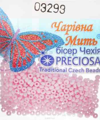 Бисер "Preciosa", непрозрачный, цвет: розовая гвоздика (03293), 10/0, 5 г. 544203_03293