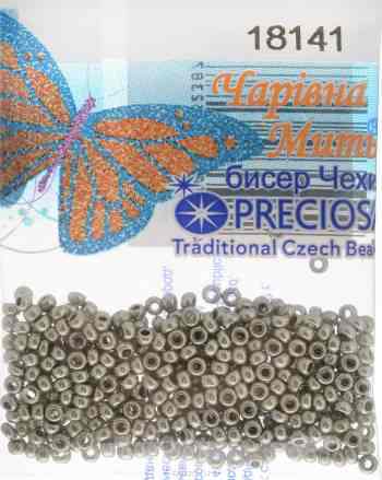 Бисер "Preciosa", металлик, цвет: серый металлик (18141), 10/0, 5 г