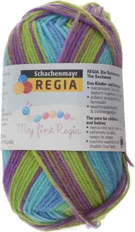 Пряжа для вязания Schachenmayr "My First Regia", цвет: бирюзовый, оливковый, синий (01893), 105 м, 25 г