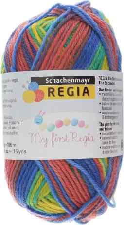 Пряжа для вязания Schachenmayr "My First Regia", цвет: желтый, синий, темно-розовый (01892), 105 м, 25 г