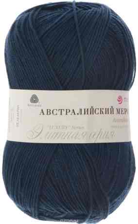 Пряжа для вязания Пехорка "Австралийский меринос", цвет: синий (571), 400 м, 100 г, 5 шт