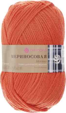Пряжа для вязания Пехорка "Мериносовая", цвет: оранжевый (284), 200 м, 100 г, 10 шт