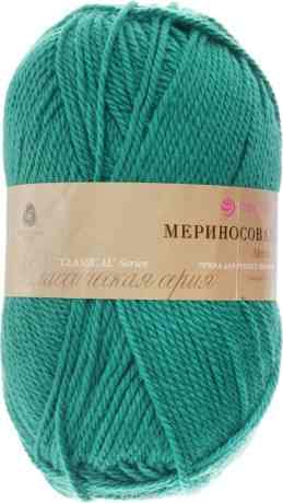 Пряжа для вязания Пехорка "Мериносовая", цвет: зеленка (511), 200 м, 100 г, 10 шт