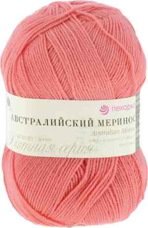 Пряжа для вязания Пехорка "Австралийский меринос", цвет: светлый коралл (351), 400 м, 100 г, 5 шт
