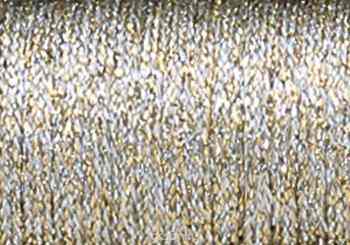 Нитки Kreinik "Very Fine", цвет: серебристо-золотистый (0102), №4, 11 м