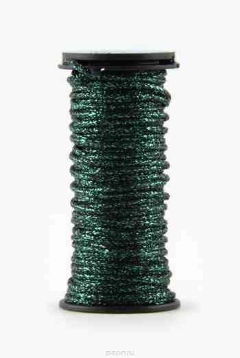 Нить-шнур для создания объемных элементов Kreinik "HotWire", металлизированная, цвет: изумрудный (0009), 3 м