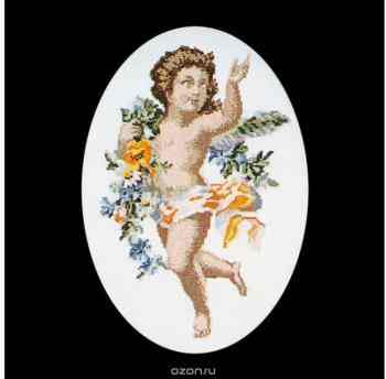 Набор для вышивания крестом Thea Gouverneur "Поэзия Херувимы", 25 х 36 см. 925
