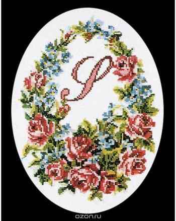Набор для вышивания крестом Thea Gouverneur "Поэзия Письмо Rose", 22 х 27 см. 941