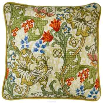 Набор для вышивания подушки Bothy Threads "Золотая лилия", 35,5 x 35,5 см