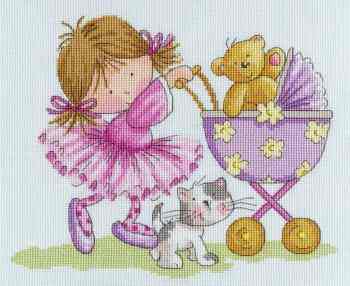 Набор для вышивания крестом Bothy Threads "Прогулка у Теда", 26 x 22 см