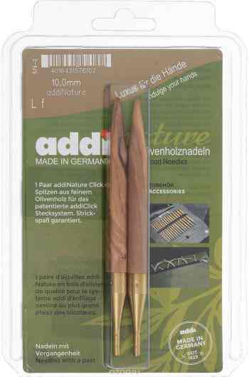 Спицы дополнительные Addi "Addi Click Nature", диаметр 10 мм, 2 шт