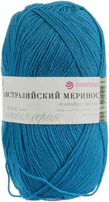 Пряжа для вязания Пехорка "Австралийский меринос", цвет: темная бирюза (45), 400 м, 100 г, 5 шт