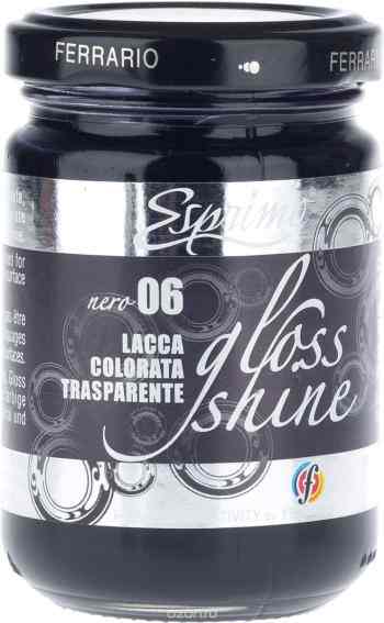 Ferrario Лак прозрачный Gloss Shane №06 цвет черный 150 мл