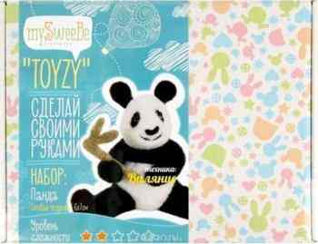 Toyzy Набор для изготовления игрушки из шерсти Панда