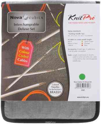 Набор съемных спиц KnitPro "Deluxe Set. Nova cubics", 35 предметов