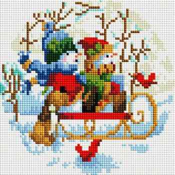 Алмазная мозаика "Рукоделие", на подрамнике, 20 х 20 см. AZM2020/D-016