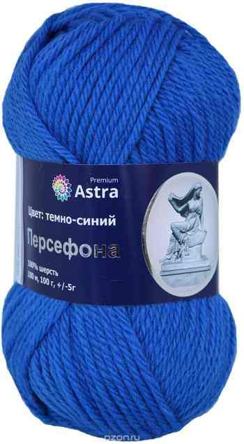 Пряжа для вязания Астра "Персефона", цвет: темно-синий (14), 100 м, 100 г, 5 шт