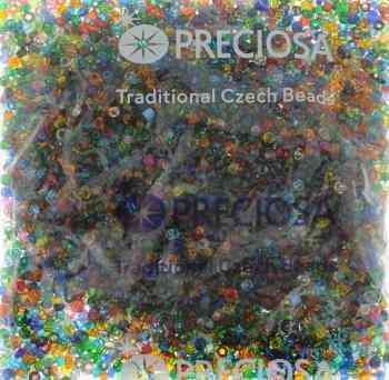 Бисер Preciosa "Ассорти", прозрачный, цвет: мультицвет (mix 17), 50 г