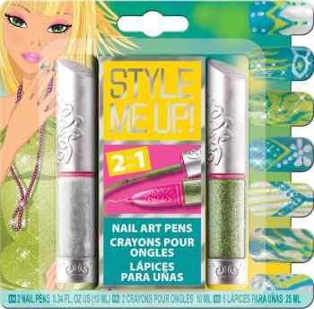 Style Me Up Набор для творчества Блестящий маникюр цвет серебристый зеленый