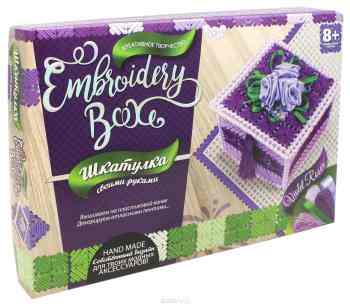 Danko Toys Набор для декорирования Embroidery Box Шкатулка цвет фиолетовый