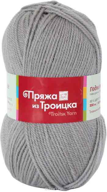 Пряжа для вязания Троицкая камвольная фабрика "Подмосковная", цвет: светлые сумерки (0813), 250 м, 100 г, 10 шт
