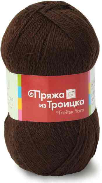 Пряжа для вязания Троицкая камвольная фабрика "Алиса", цвет: шоколадный (0410), 300 м, 100 г, 10 шт