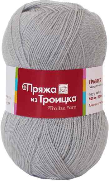 Пряжа для вязания Троицкая камвольная фабрика "Пчелка", цвет: светлые сумерки (0813), 500 м, 100 г, 10 шт