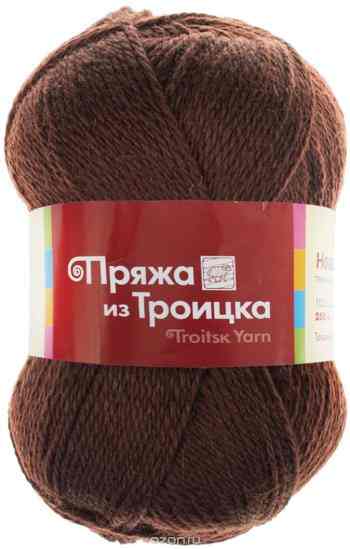 Пряжа для вязания Троицкая камвольная фабрика "Новозеландская", цвет: шоколадный (0412), 250 м, 100 г, 10 шт