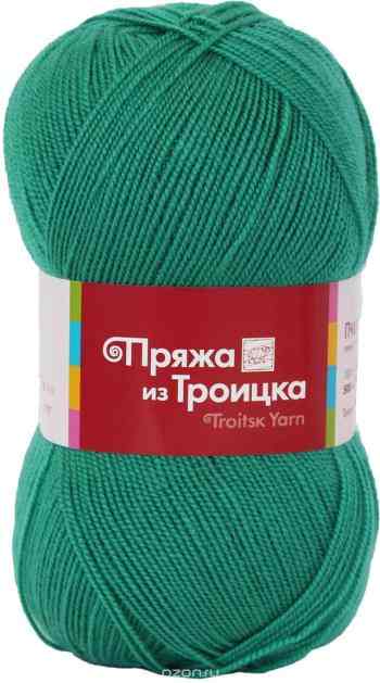Пряжа для вязания Троицкая камвольная фабрика "Пчелка", цвет: зеленая бирюза (0753), 500 м, 100 г, 10 шт