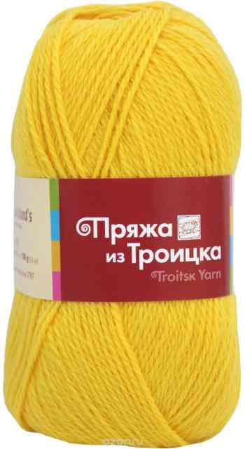 Пряжа для вязания Троицкая камвольная фабрика "Новозеландская", цвет: желтый (0596), 250 м, 100 г, 10 шт