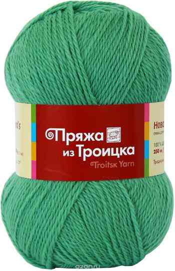 Пряжа для вязания Троицкая камвольная фабрика "Новозеландская", цвет: зеленое яблоко (0580), 250 м, 100 г, 10 шт