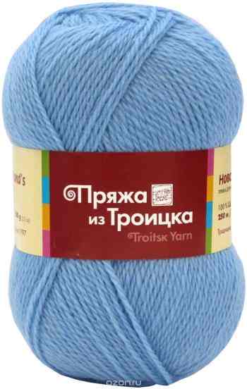 Пряжа для вязания Троицкая камвольная фабрика "Новозеландская", цвет: воздушно-голубой (2820), 250 м, 100 г, 10 шт