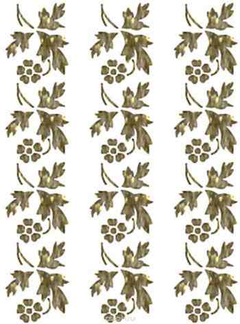 Трансфер универсальный "Бордюрный орнамент с цветочками", 17 х 25 см SM-042