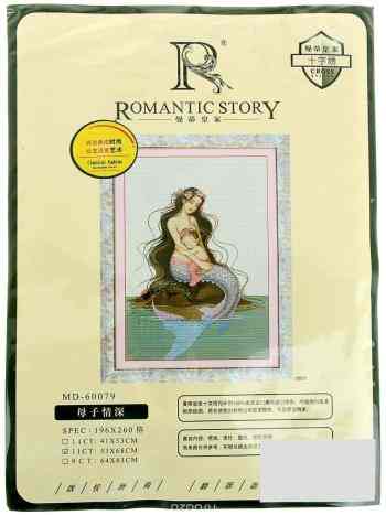 Набор для вышивания крестом Romantic Story "Русалка", 52 x 71 см