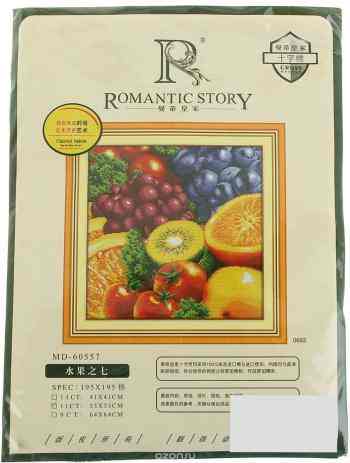 Набор для вышивания крестом Romantic Story "Фрукты", 53 x 53 см