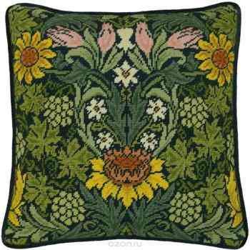 Набор для вышивания подушки Bothy Threads "Подсолнуxи", 35,5 x 35,5 см