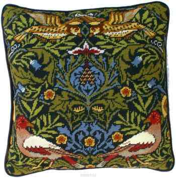 Набор для вышивания подушки Bothy Threads "Птицы", 35,5 x 35,5 см