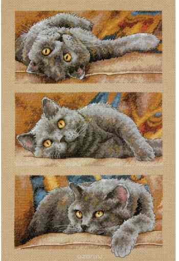 Набор для вышивания Dimensions "Кот Макс", 25,4 см х 38,1 см