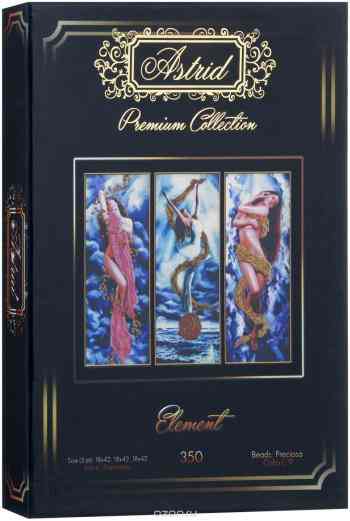 Набор для вышивания бисером Astrid "Триптих. Стихия", 16 см х 42 см