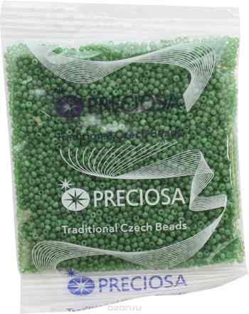Бисер Preciosa "Ассорти", непрозрачный, глянцевый, цвет: зеленый (46), 10/0, 50 г