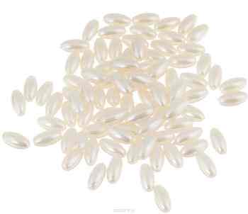 Бусины "Астра", цвет: белый, 6 мм х 11,5 мм, 115 шт. 7702769