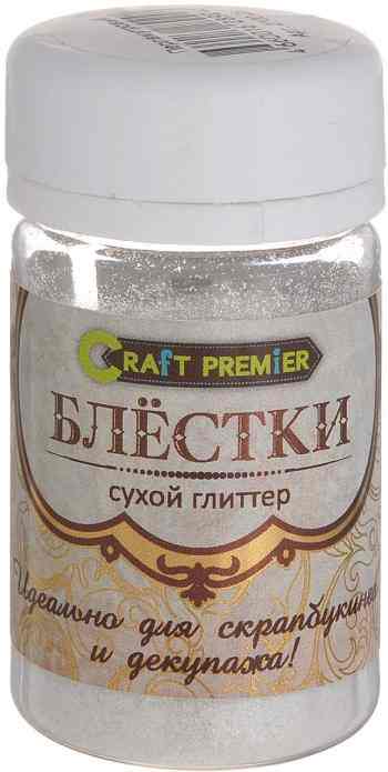Блестки сухие "Craft Premier", цвет: перламутровый, 50 мл