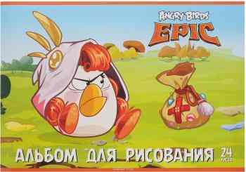 Альбом для рисования Angry Birds Epic "Медик", 24 листа