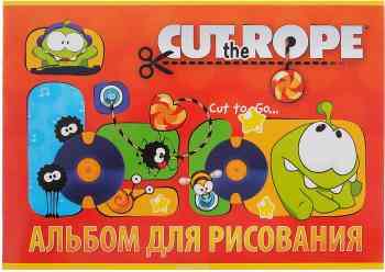 Hatber Альбом для рисования "Cut the Rope", цвет: красный, 24 листа