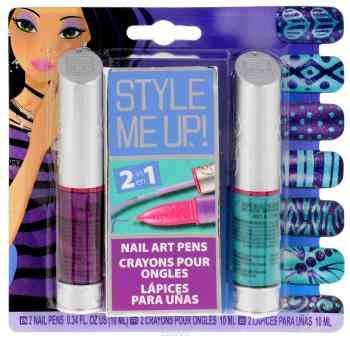 Style Me Up Набор для создания украшений Художественный маникюр 2 в 1 цвет фиолетовый голубой