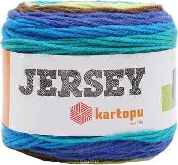 Пряжа для вязания Kartopu "Jersey", цвет: мультиколор (Н1402), 360 м, 200 г, 3 шт