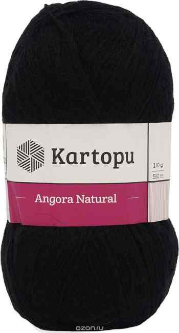 Пряжа для вязания Kartopu "Angora Natural", цвет: черный (K940), 530 м, 100 г, 5 шт