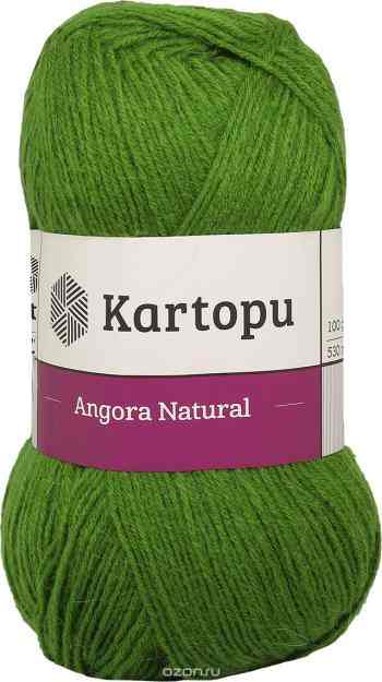 Пряжа для вязания Kartopu "Angora Natural", цвет: зеленый (K1391), 530 м, 100 г, 5 шт