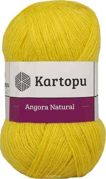 Пряжа для вязания Kartopu "Angora Natural", цвет: желтый (K1321), 530 м, 100 г, 5 шт